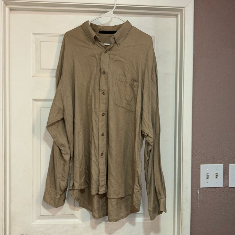 Lee mens twill button down long sleeve shirt